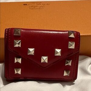 Valentino Garavani Rockstud Tri-fold leather wallet